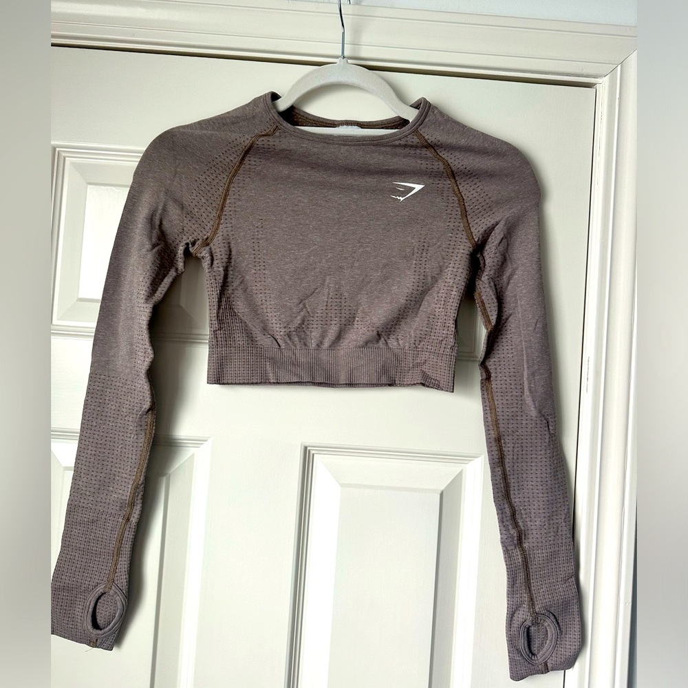 Gymshark Cropped Vital Seamless Long Sleeve Top